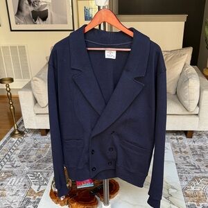 Noah Double Breasted Cardigan - Navy